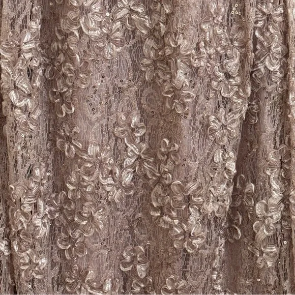 Xscape Off-Shoulder Lace Maxi Dress - Beige - Picture 5 of 7